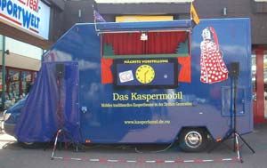 Bild der mobilen Kasperbühne - Zum vergrößern hier Klicken!
